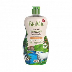 Средство антибактериальное для мытья посуды, овощей и фруктов с маслом мандарина, BioMio, 450мл