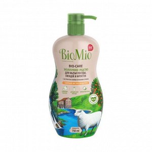 Средство антибактериальное для мытья посуды овощей и фруктов Bio-Care, BioMio, 750мл