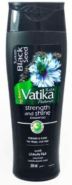 Dabur Vatika Naturals Turkish Black Seed Strength And Shine Shampoo 200ml / Шампунь Сила и Сияние для Волос Турецкий Черный Тмин 200мл