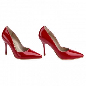 Туфли женские на шпильке. Модель 2382 эк красный лак
