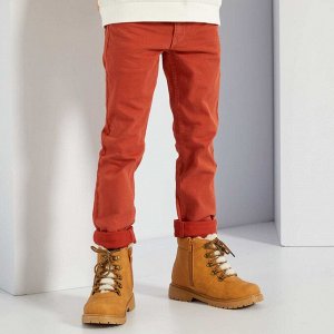 Узкие брюки из твила Eco-conception - красный кирпичный