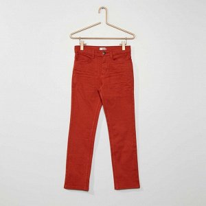 Узкие брюки из твила Eco-conception - красный кирпичный