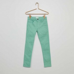 Облегающие брюки с пятью карманами - серо-зеленый