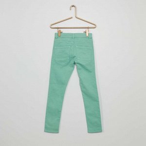 Облегающие брюки с пятью карманами - серо-зеленый