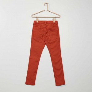 Облегающие брюки с пятью карманами - красный кирпичный