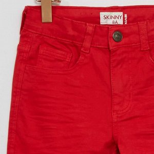 Облегающие брюки с пятью карманами - красный