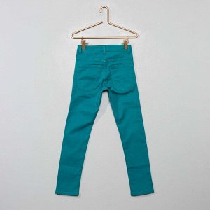 Облегающие брюки с пятью карманами - голубой