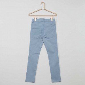 Облегающие брюки с пятью карманами - серо-синий