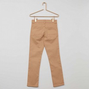Узкие брюки из твила Eco-conception - бежевый