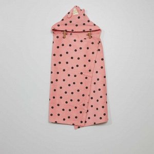 Полотенце-накидка 'единорог' - розовый