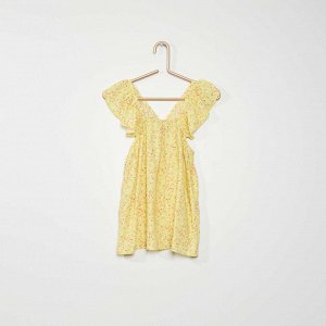 Блузка с цветочным рисунком - желтый