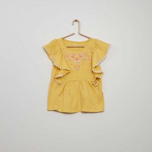 Блузка из чистого хлопка - желтый