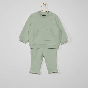 Комплект из свитшота и брюк Eco-conception - зеленый