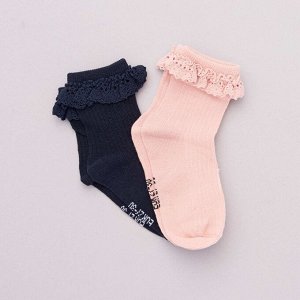 Нарядные короткие носки - розовый