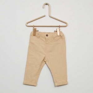 Комплект из рубашки-поло и брюк Eco-conception - белый/бежевый