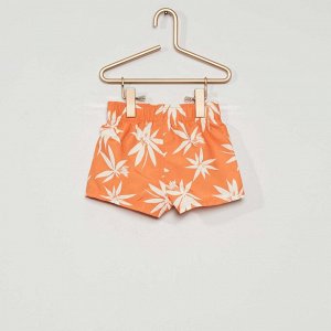 Пляжные шорты с рисунком - оранжевый