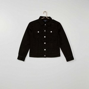 Джинсовая куртка из экологически чистого материала - черный