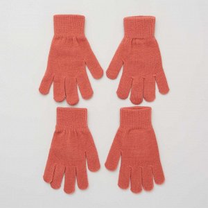 Комплект из 2 пар перчаток - темно-розовый