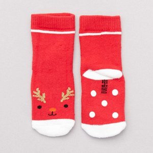 2 пары носков с нескользящей подошвой - красный