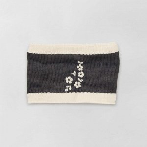 Трикотажный шарф-снуд - темно-серый