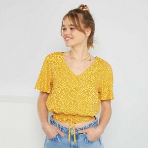 Укороченная блузка - желтый