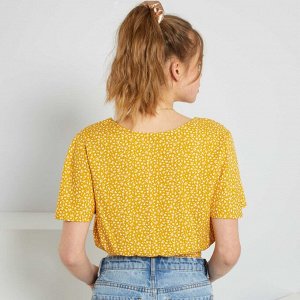 Укороченная блузка - желтый