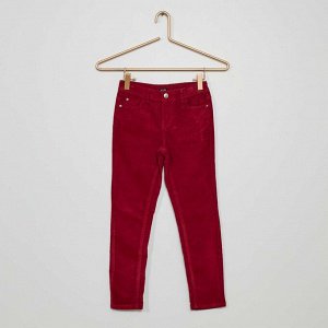Бархатные брюки - красно-розовый