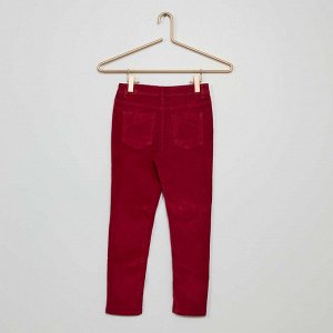 Бархатные брюки - красно-розовый