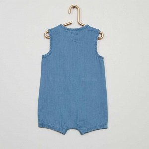 Джинсовый комбинезон-шорты Eco-conception - голубой