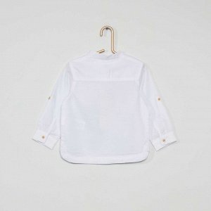 Рубашка с воротником на пуговицах Eco-conception - белый