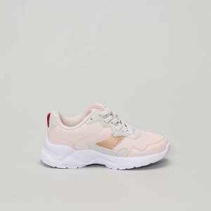 Беговые кроссовки на эластичных шнурках - розовый