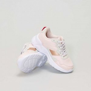 Беговые кроссовки на эластичных шнурках - розовый