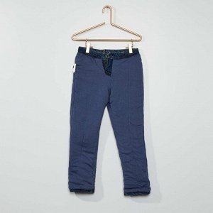 Узкие джинсы на подкладке - голубой