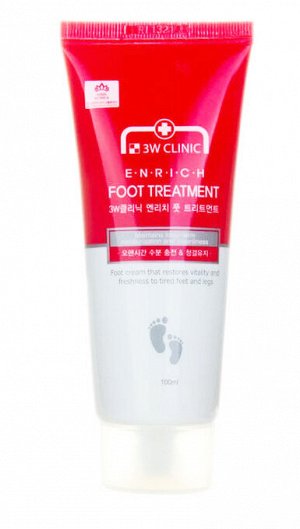 3W Clinic Крем для ног восстанавливающий Корея Enrich Foot Treatment