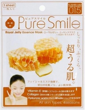 000181 "Pure Smile" "Essence mask" Омолаживающая маска для лица с эссенцией маточного молочка пчёл 23мл 1/600