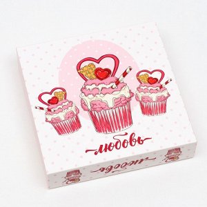 Коробка под 16 конфет «Любовь», 17,7 х 17,7 х 3,8 см