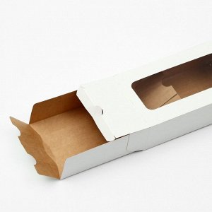 Коробка для макарун, белая, на 12 шт, 18 х 11 х 5,5 см