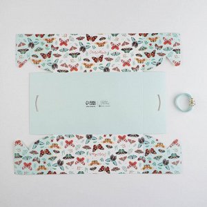 Коробка на 6 капкейков «Бабочки», 23 x 16 x 10 см