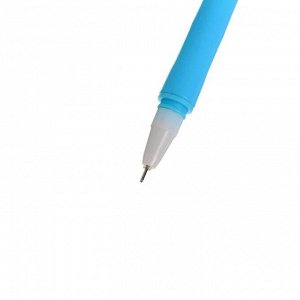 Ручка гелевая-прикол "Бабочка голубая" светится при ультрафиолете