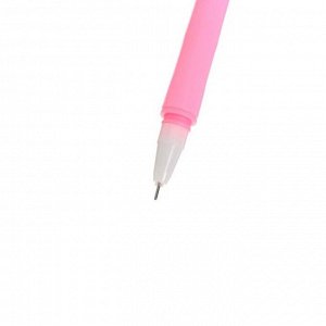 Ручка гелевая-прикол "Бабочка розовая" светится при ультрафиолете