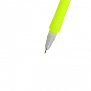 Ручка гелевая-прикол "Бабочка салатовая" светится при ультрафиолете