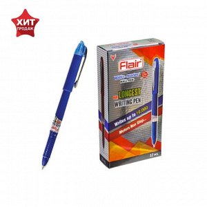 Ручка шариковая Flair Writo-Meter DX узел-игла 0.6, (пишет 10 км), шкала на стержне, синий