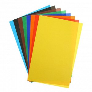 Набор для детского творчества А4, 8 листов картон цветной + 8 листов бумага цветная односторонняя, «Мультики», МИКС