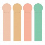 Набор из 4 закладок пластиковых ErichKrauseMatt Powder, микс