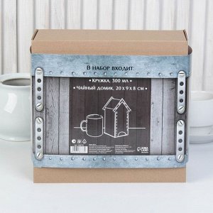 Подарочный набор "Лучший муж", чайный домик, кружка, 21 х 20,5 х 9 см