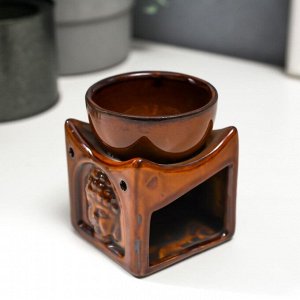 Аромалампа керамика "Голова будды на кубе" МИКС 8,4х6,8х6,8 см