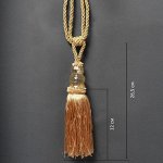 Кисть для штор «Три кристалла», 50 ± 1 см, цвет бежевый/золотой