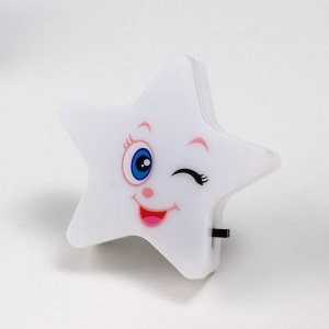 Ночник "Звездочка" 1Вт МИКС 7,5х4х7,5 см RISALUX