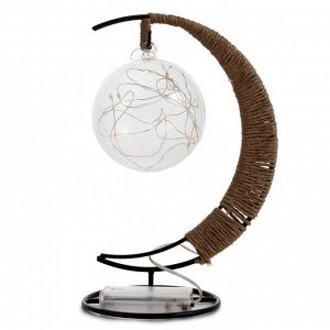 Фигурка световая RISALUX «Луна», LED-ночник, USB, чёрный, 24x10x29 см