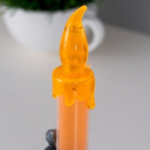 Ночник "Рука со свечой" LED от батареек 3хLR44 черно-оранжевый 4,5х4,5х15 см